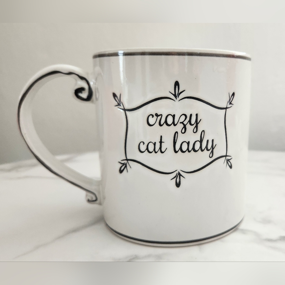 Spectrum Designz Crazy Cat Lady Coffee Tea Mug 21oz. Polka Dots